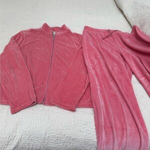 Talbots Pink Velour Jacket